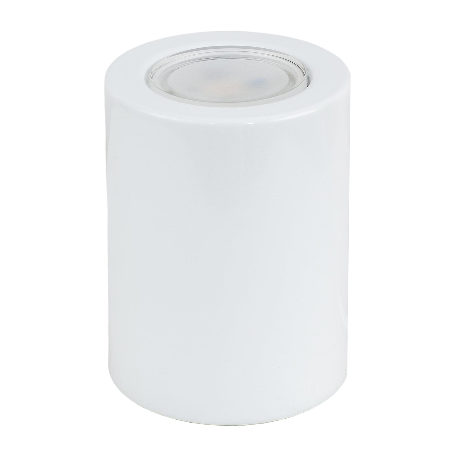Cylindrical White LED Uplighter with Minimalist Architectural Design Image 1