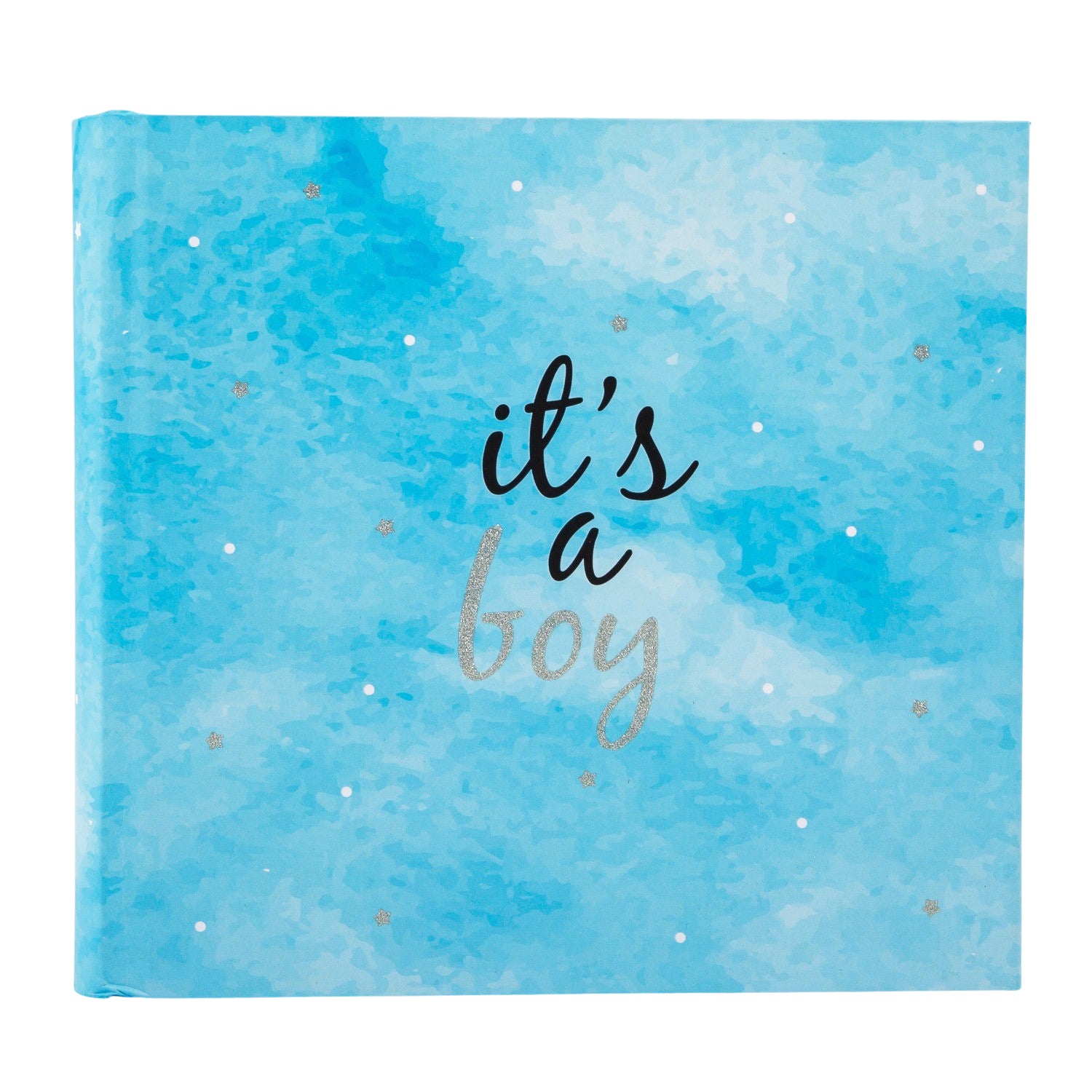 It's a Boy Photo Album with Silver Glitter Stars for Christening or Baby Shower Image 8