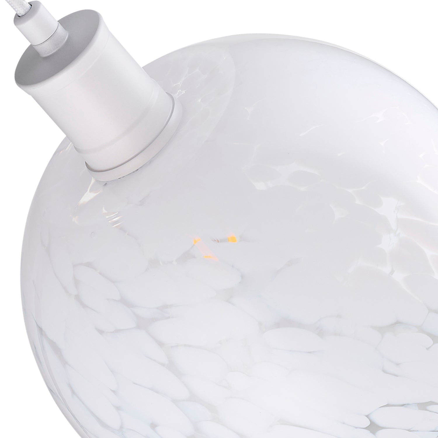 Contemporary Designer Opal White Snowflake Glass Pendant Ceiling Lighting Shade Image 5