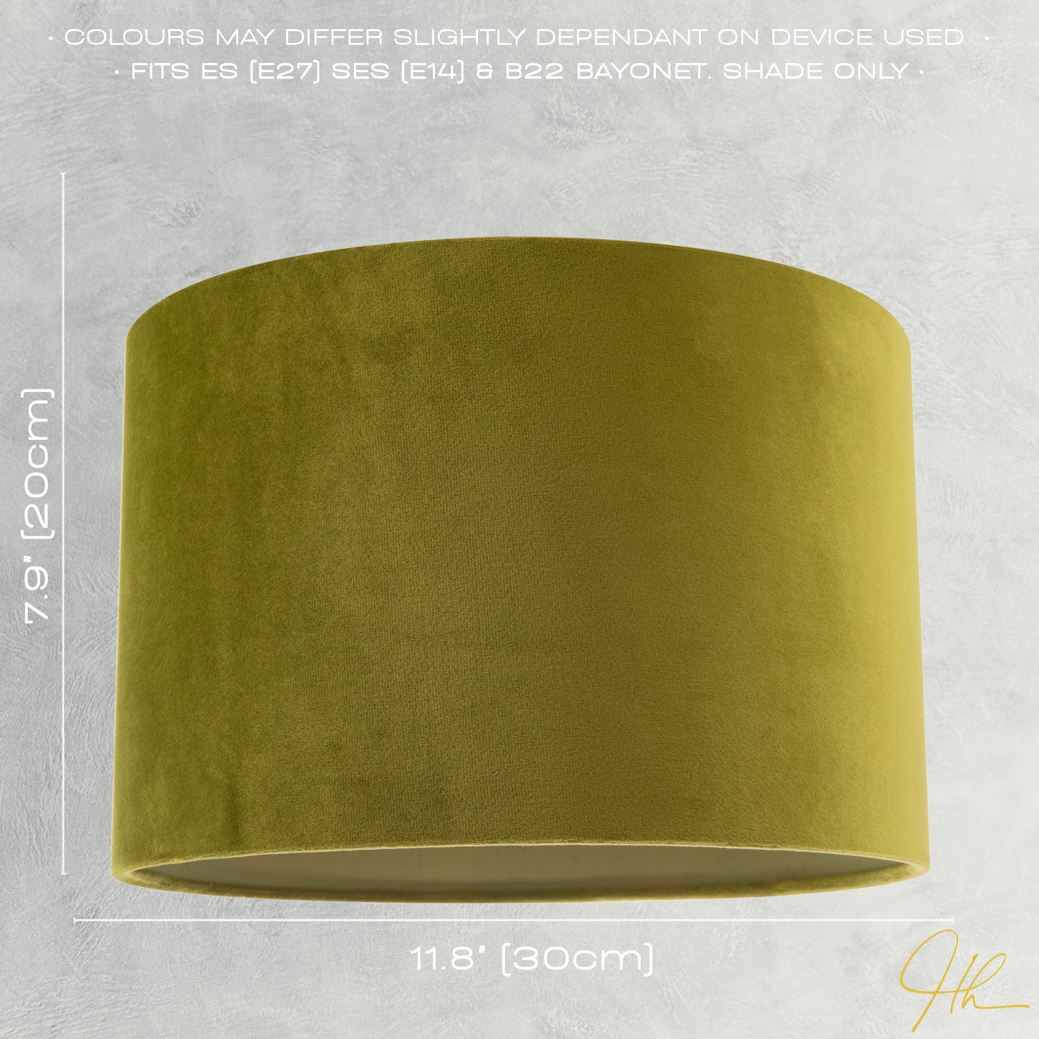 Soft Velvet Olive Green Fabric Round Lamp Shade for Table or Pendant Image 6