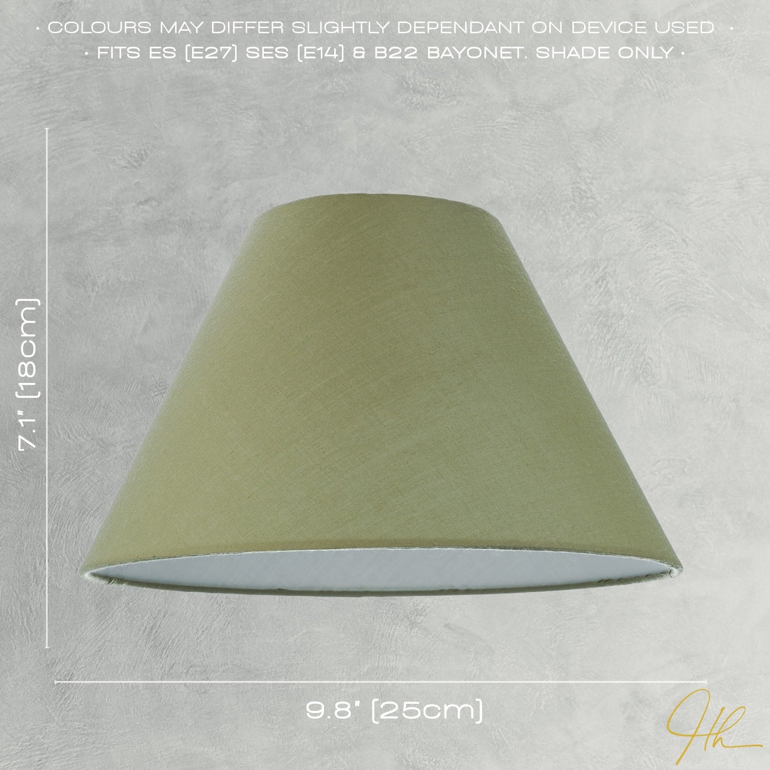 10 Inch Olive Green Cotton Coolie Lampshade for Table Lamp or Pendant Image 6
