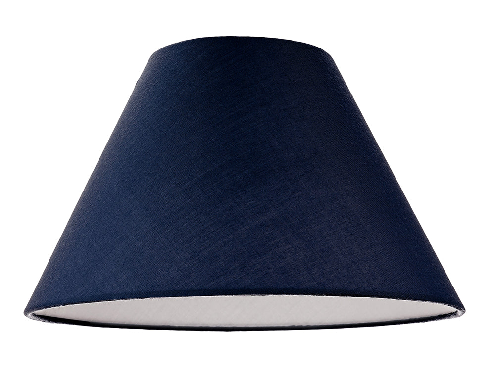 12" Midnight Blue Cotton Coolie Lampshade Suitable for Table Lamp or Pendant Image 1