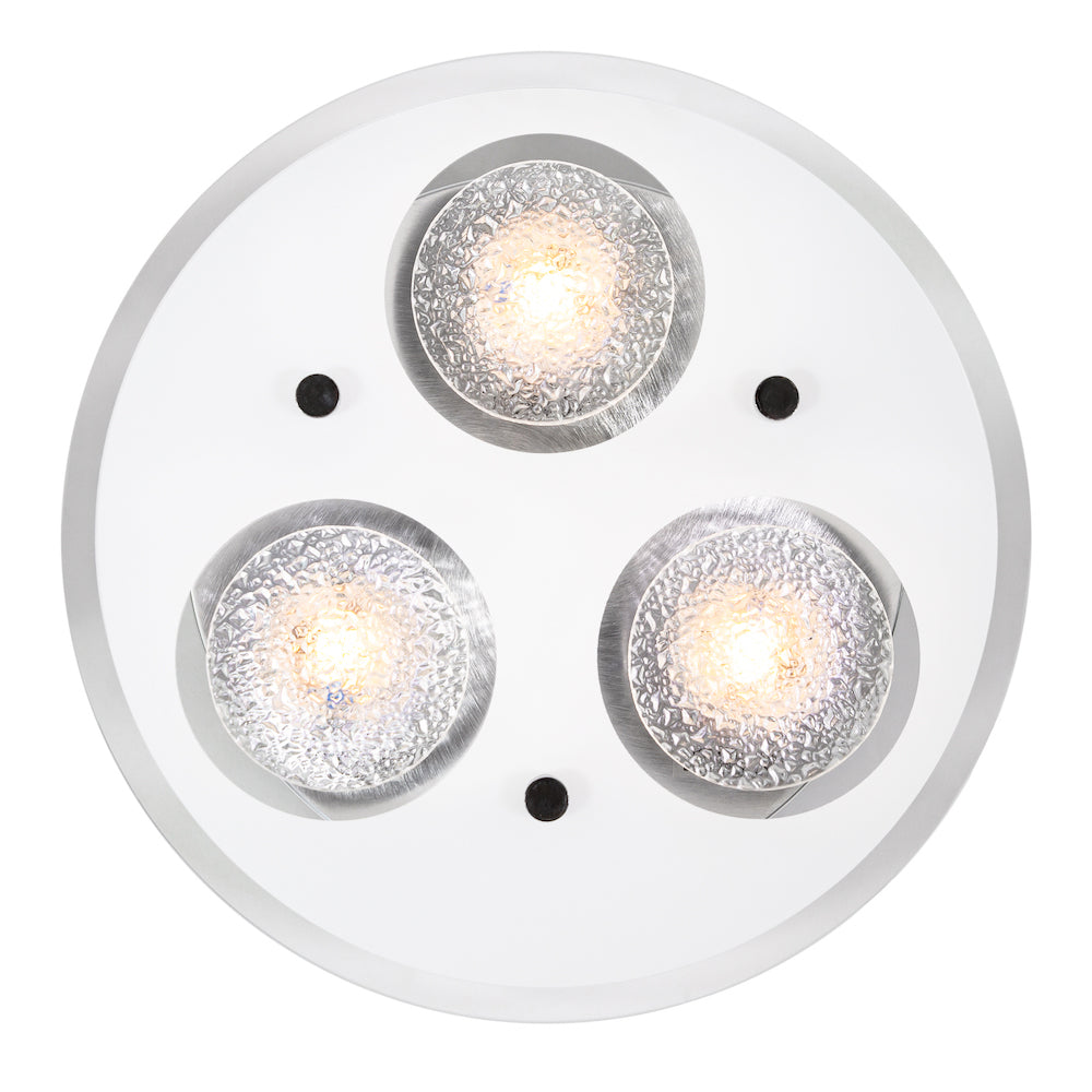 Modern Round LED Bathroom Flush Ceiling Light with Clear/Frosted Glass Plate Image 2