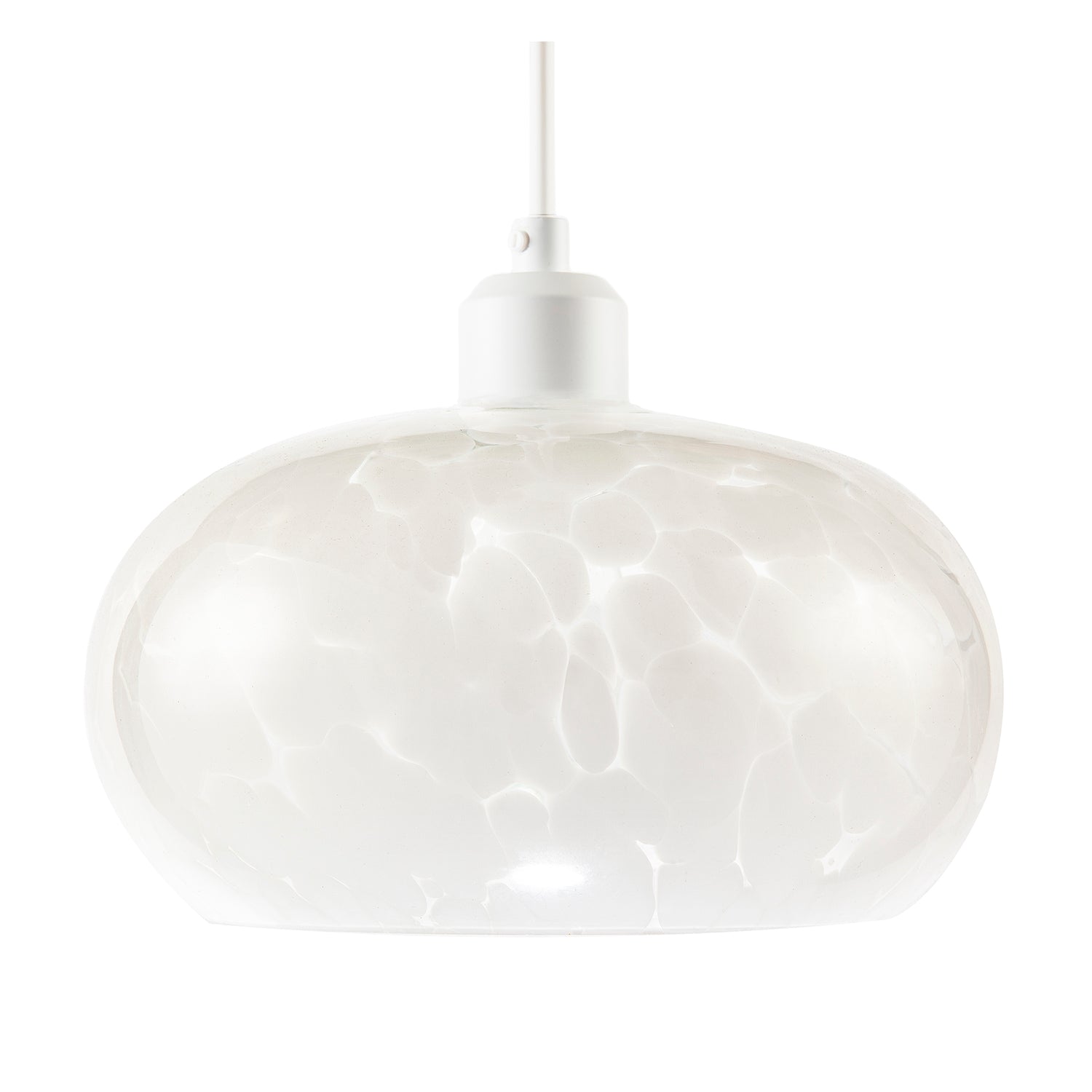 Designer Opal White Snowflake Domed Glass Pendant Ceiling Light Shade Image 3