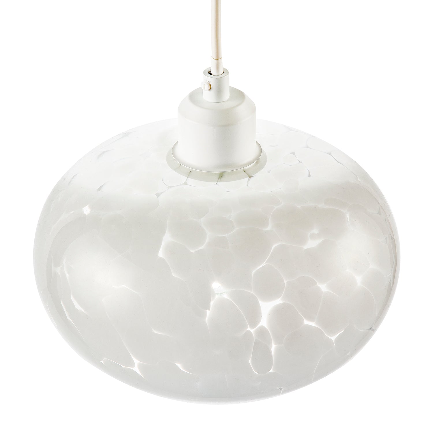 Designer Opal White Snowflake Domed Glass Pendant Ceiling Light Shade Image 4