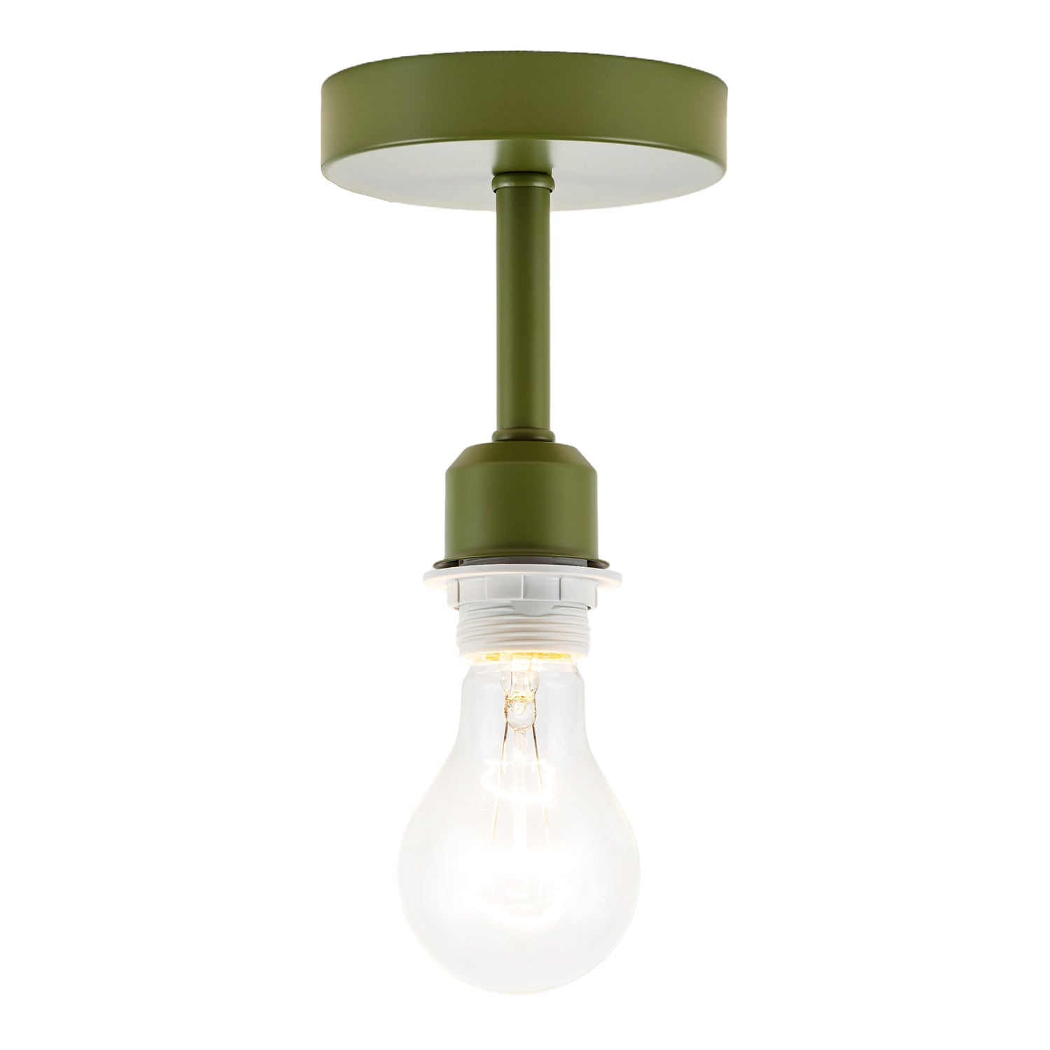 Traditional Olive Green Ceiling Light Fitting to Hold Lamp Shades Image 3
