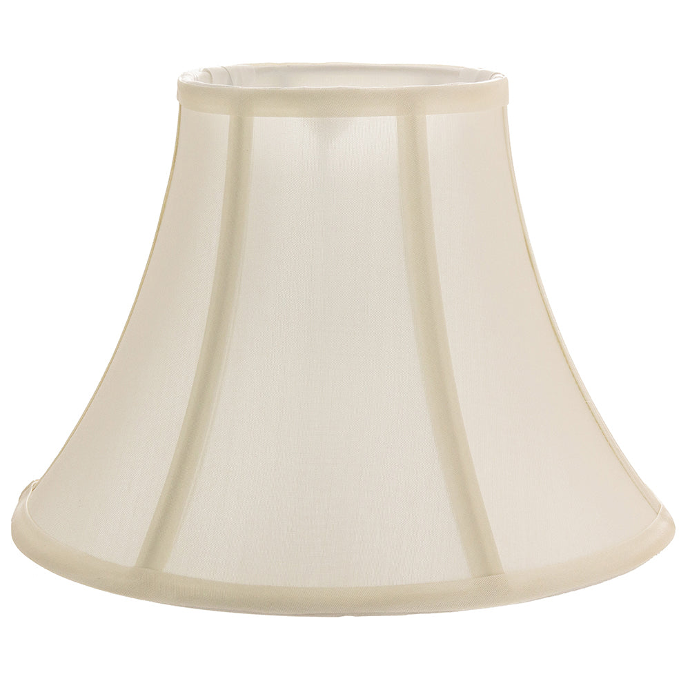 Traditional Empire Shaped 14 Inch Lamp Shade in Rich Silky Cream Cotton Fabric Image 1