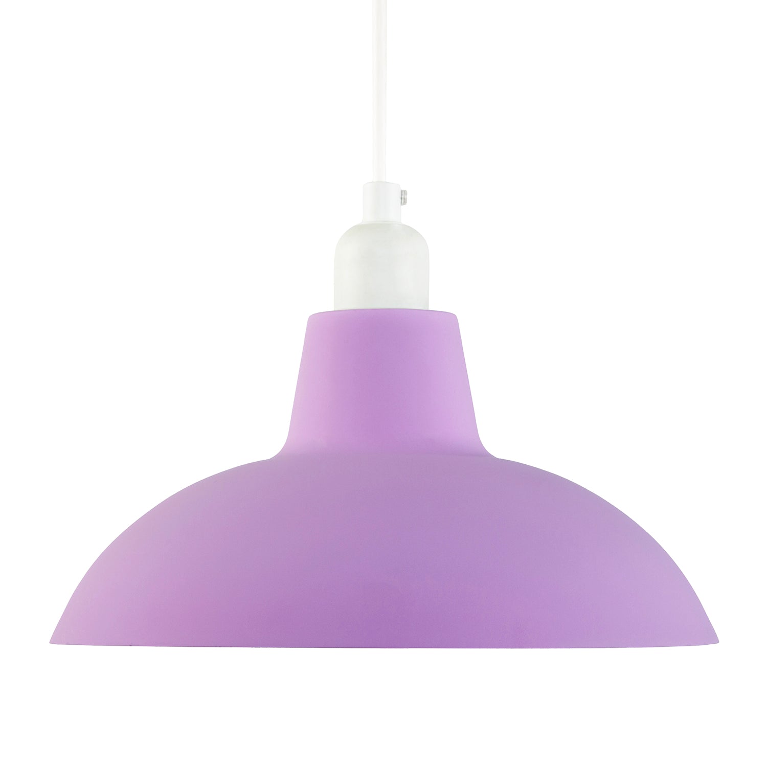 Industrial Retro Designed Matte Lilac Curved Metal Pendant Light Shade Image 5