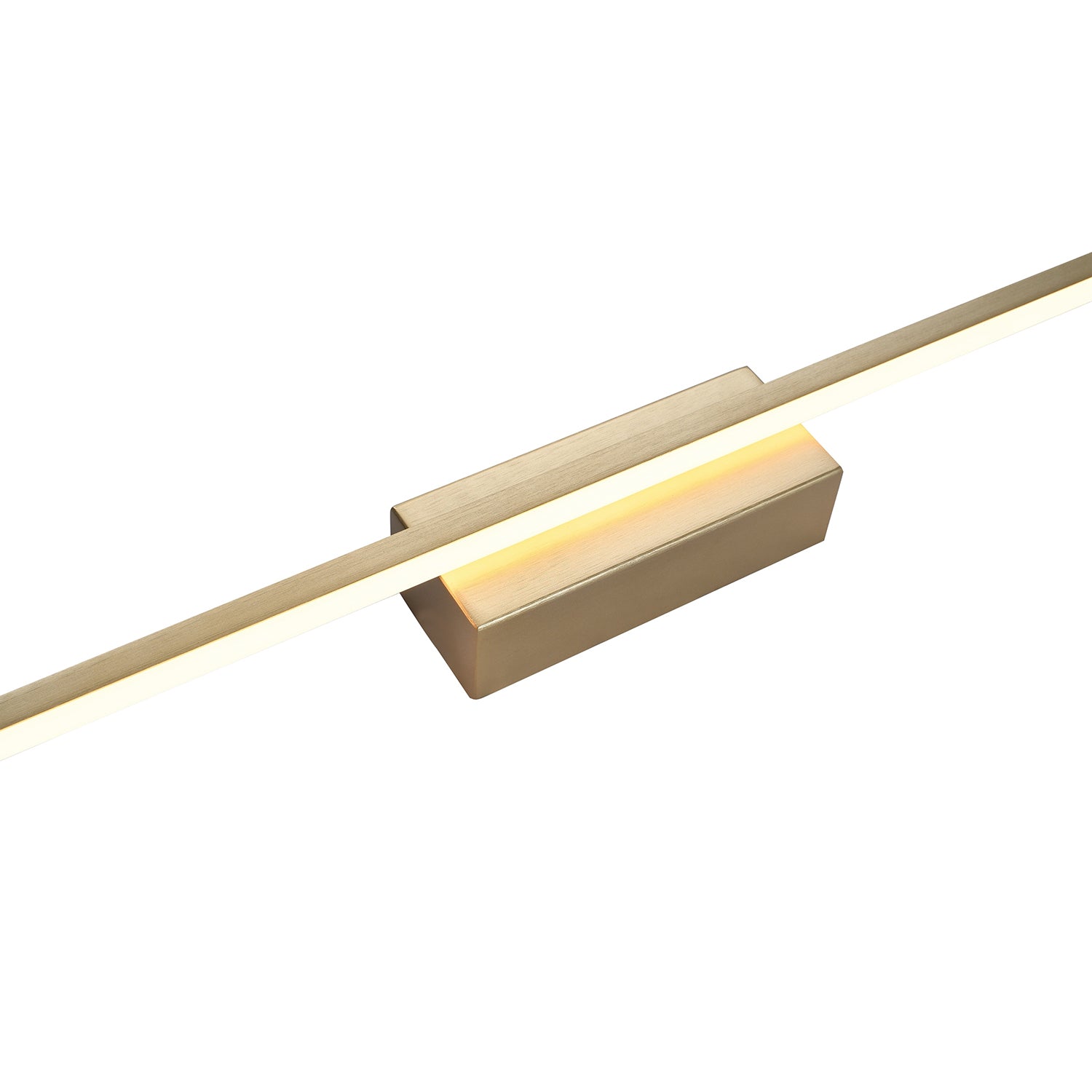 Modern Designer Brushed Gold Metal LED Picture Wall Light Fitting Image 3