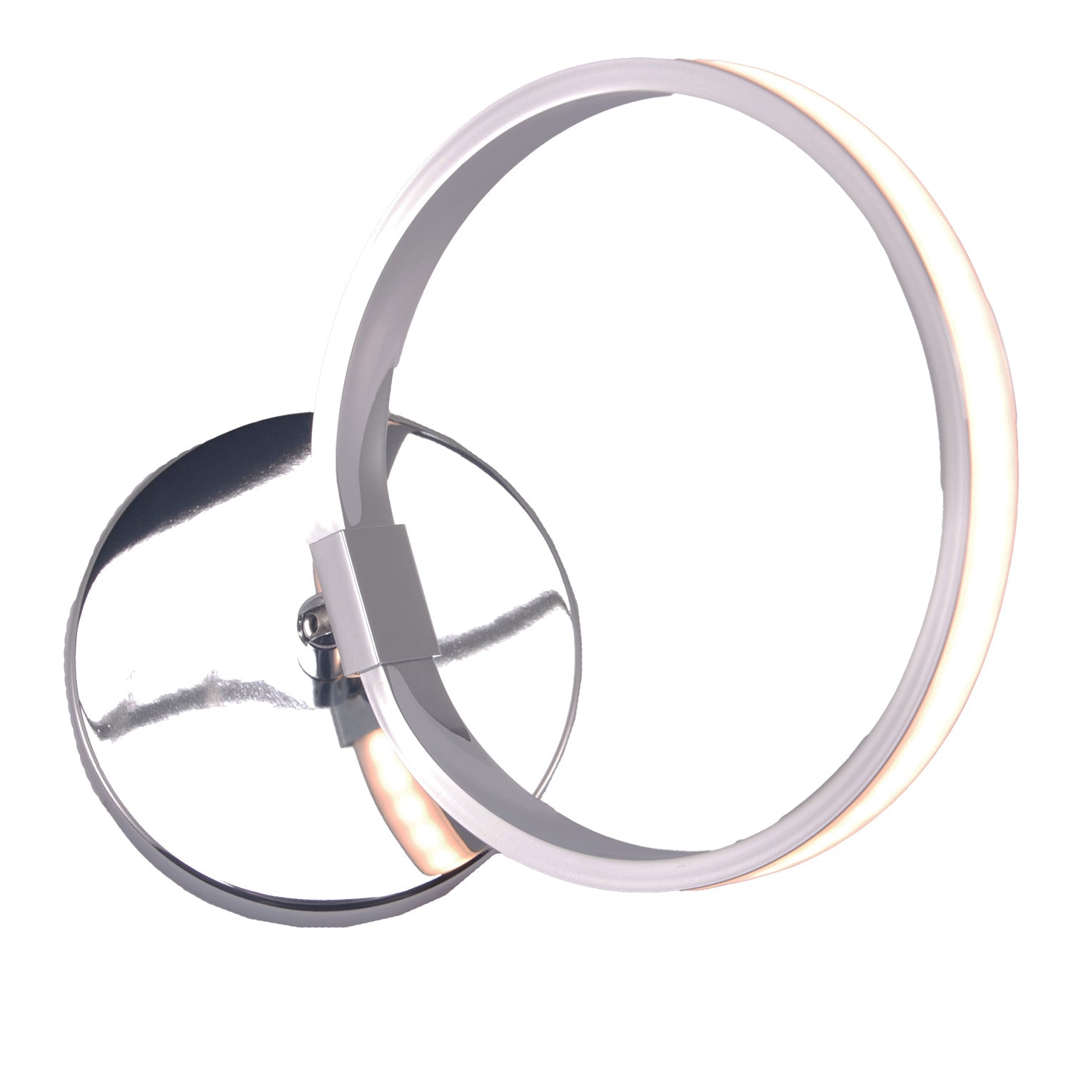 Modern Fully Adjustable Chrome Halo Style Ring LED Ceiling or Wall Light Fitting Image 3