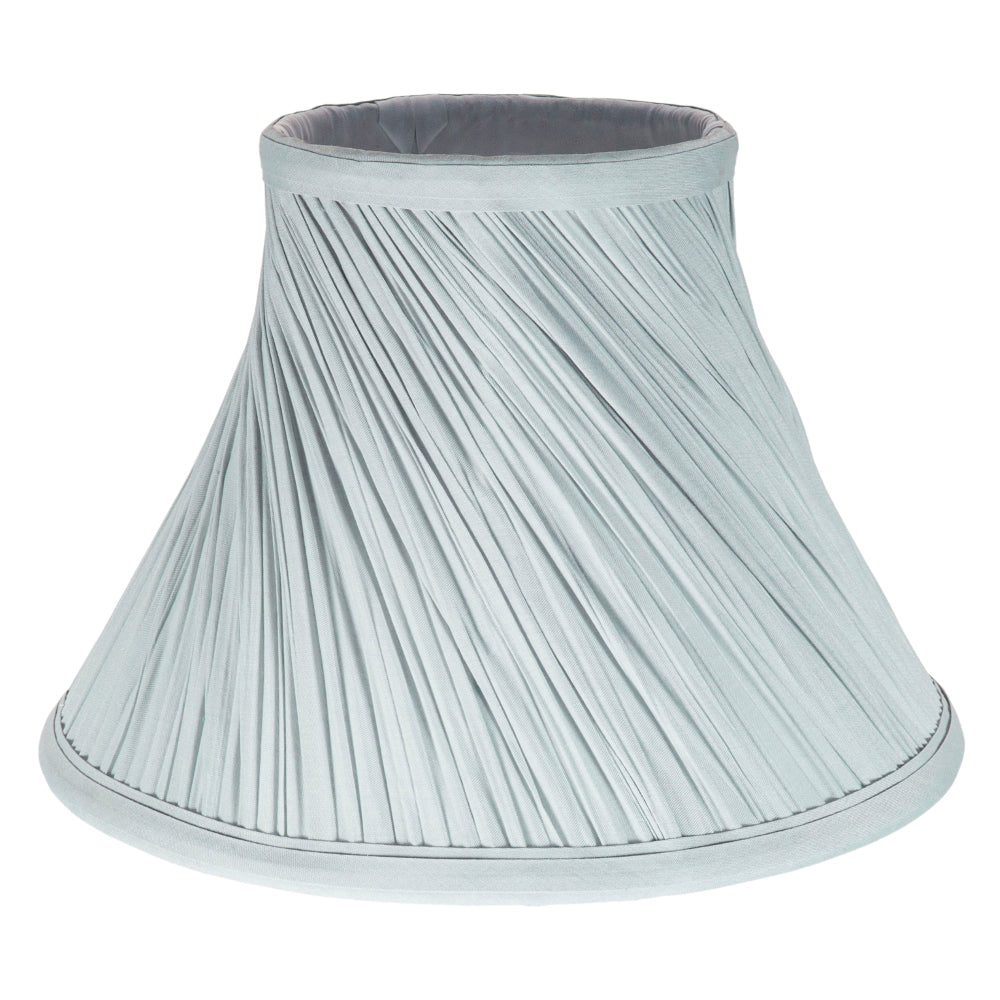 Traditional Swirl Designed 14" Empire Lamp Shade in Silky Grey Cotton Fabric Image 1