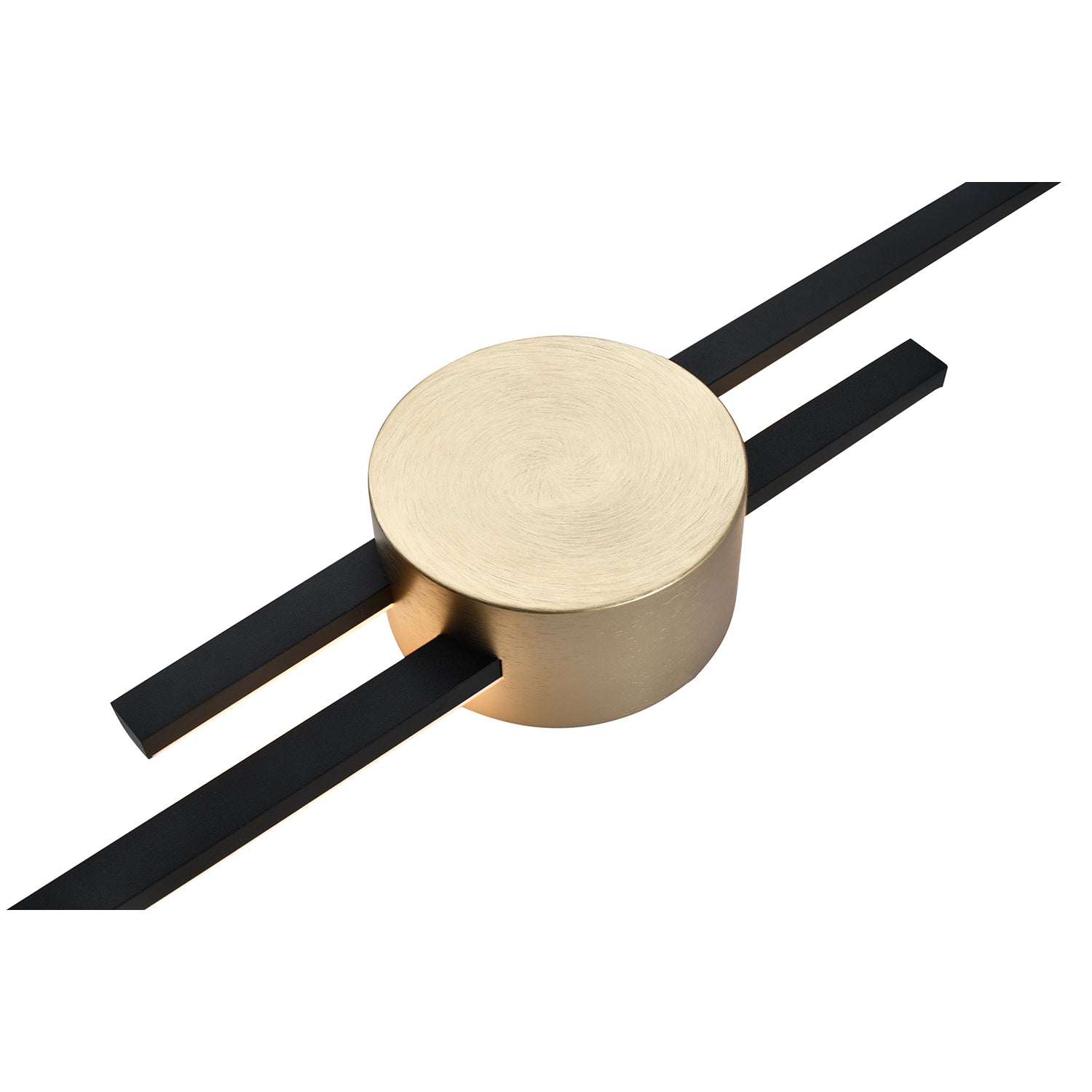 Modern Architectural Design Wall Light Fitting in Brush Gold and Black Image 3