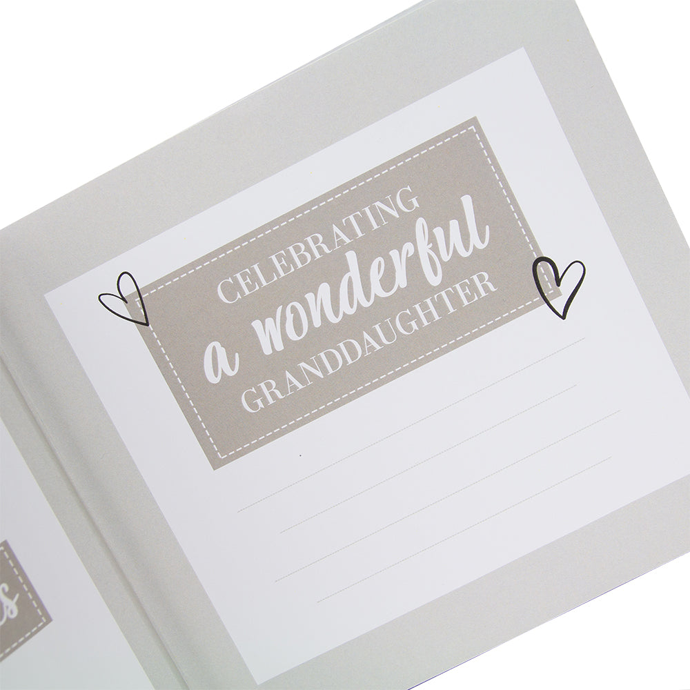 Modern Special Granddaughter Photo Album with Gold Text - Holds 80 4x6 Pictures Image 5