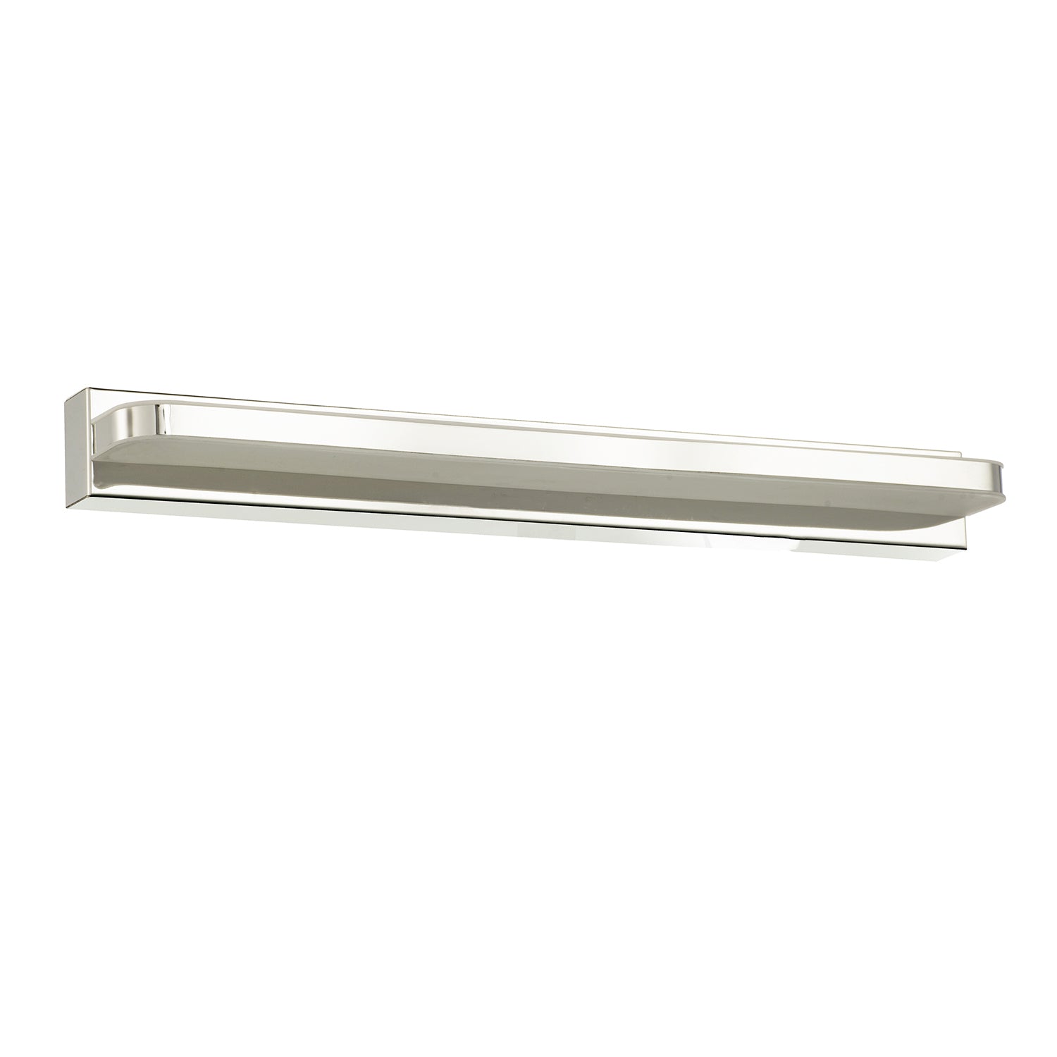 Modern Chrome Plated LED Bathroom Strip Wall Lamp with Switch Button and Glass Image 2