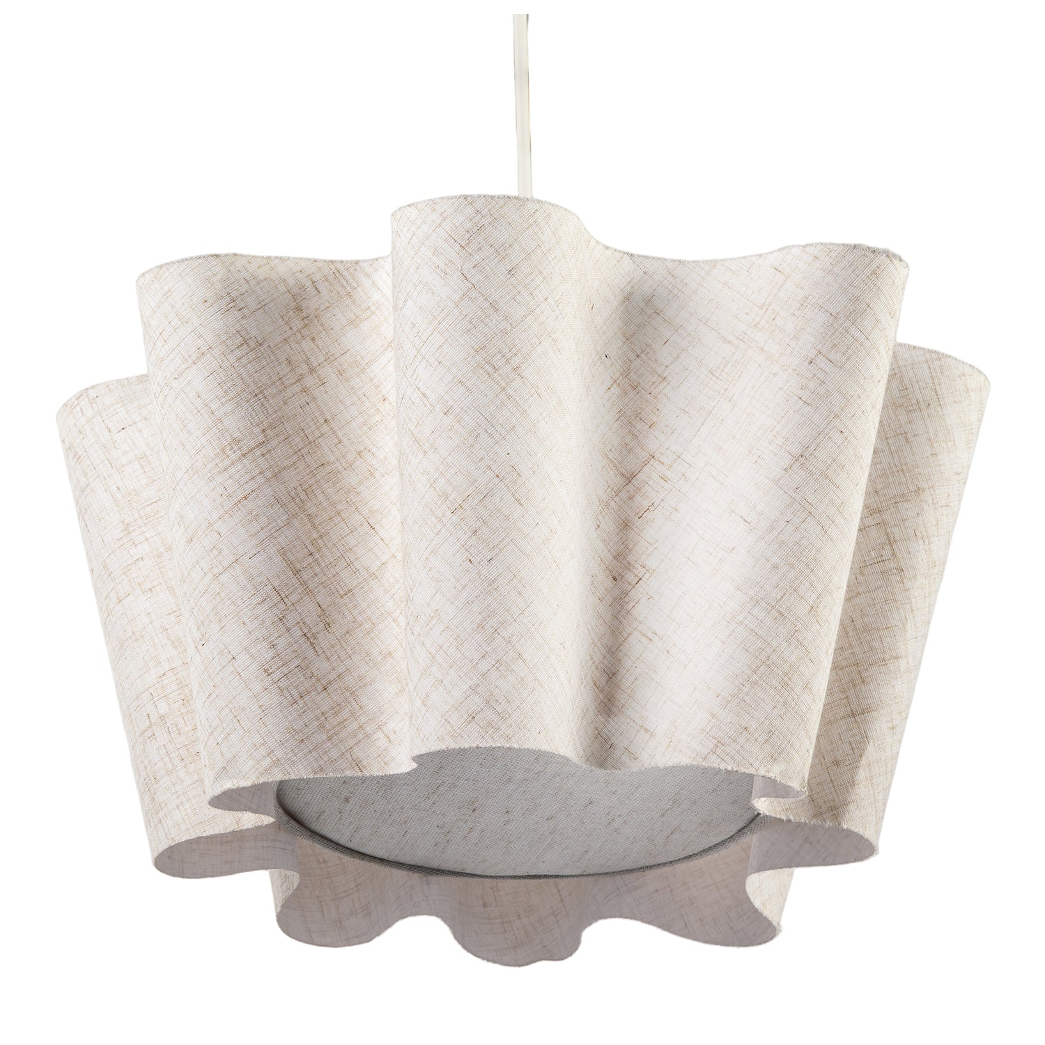 Modern Sculptural Pendant Light Shade with Layered Wave Silhouette Image 4