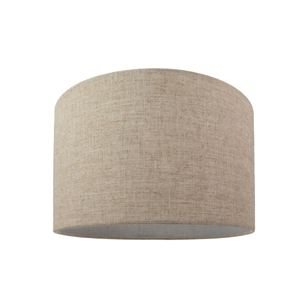 Contemporary and Stylish Natural Linen 10" Lamp Shade in Oatmeal - 30cm Diameter Image 1