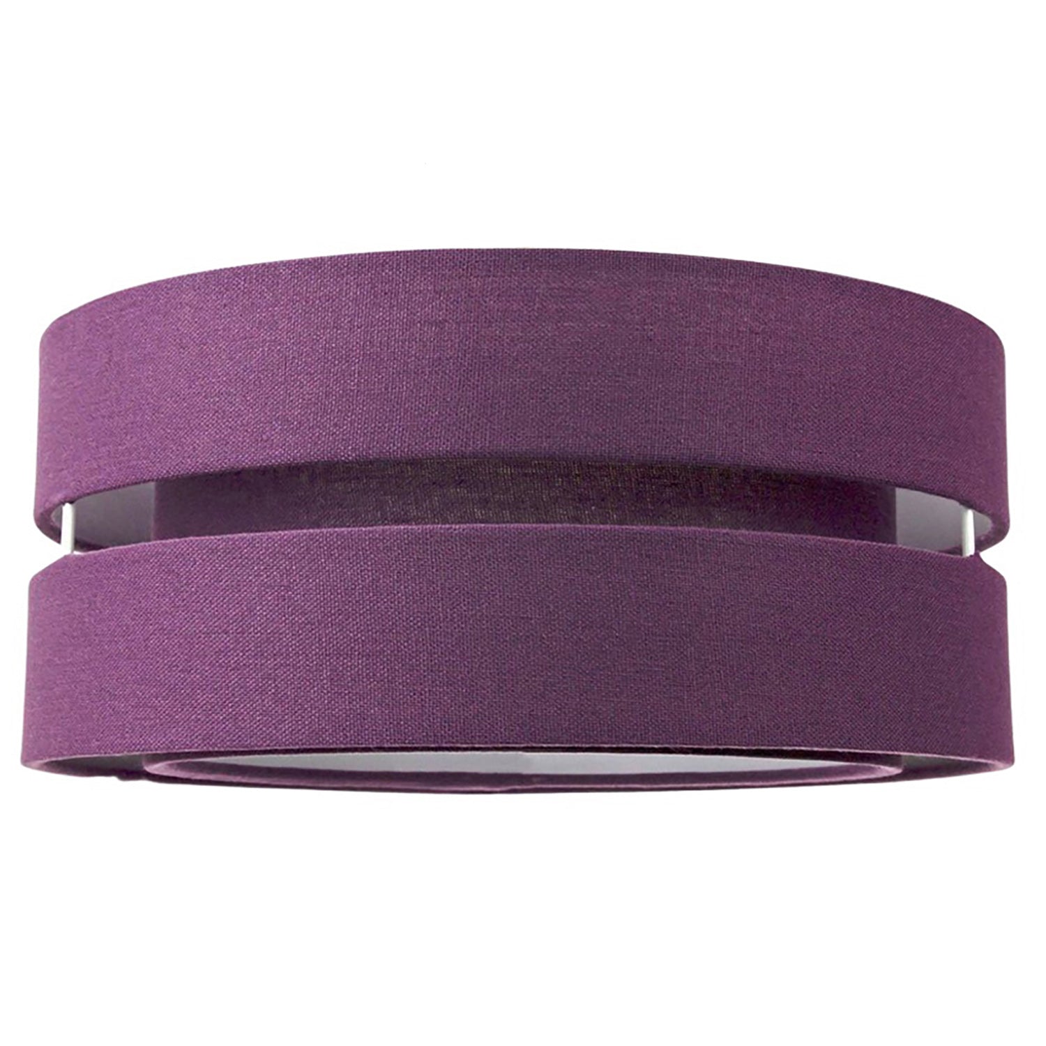 Contemporary 14" Purple Linen Fabric Triple Tier Ceiling Pendant Lamp Shade Image 2