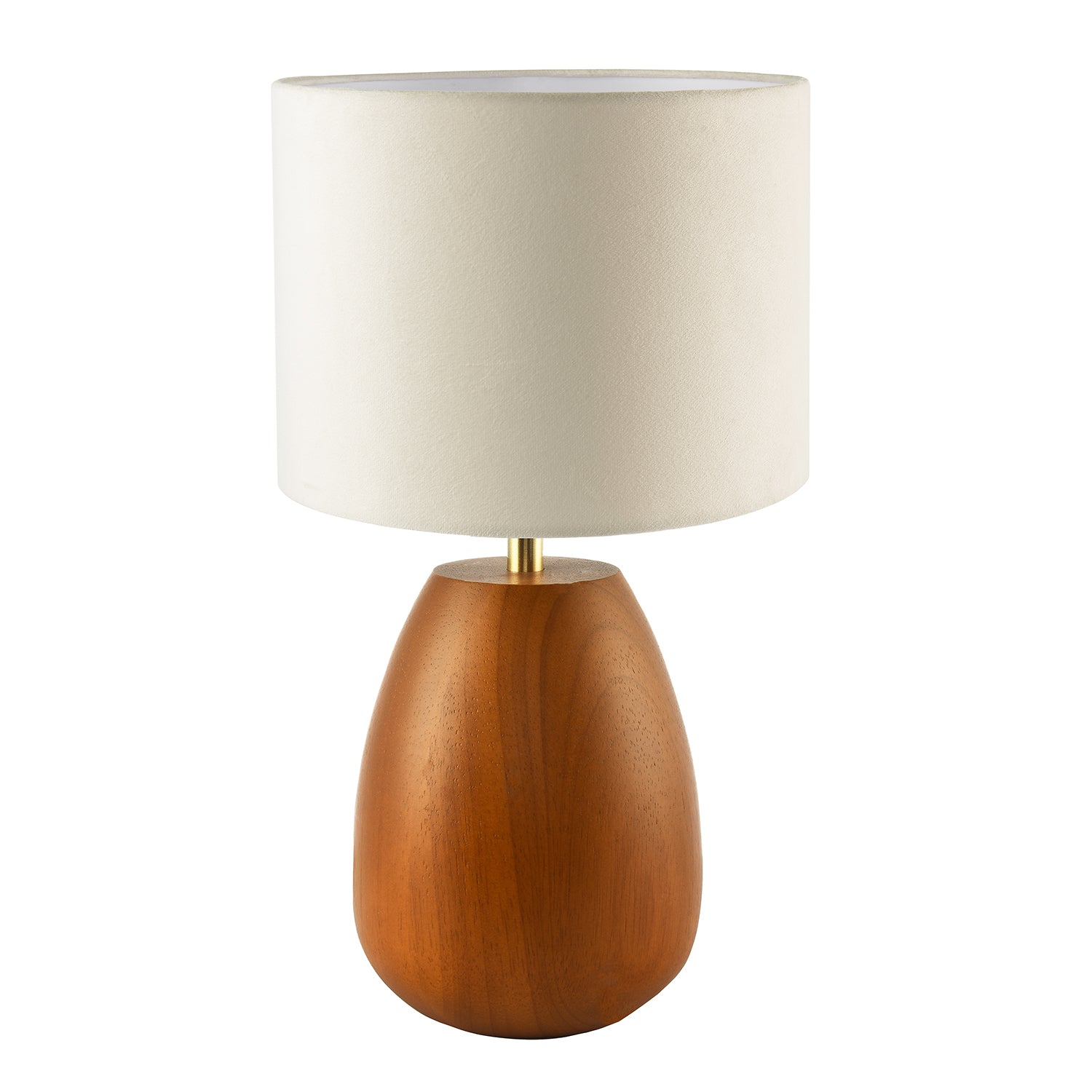 Chunky Wooden Table Lamp Base with Mahogany Finish with Inline Switch Image 3