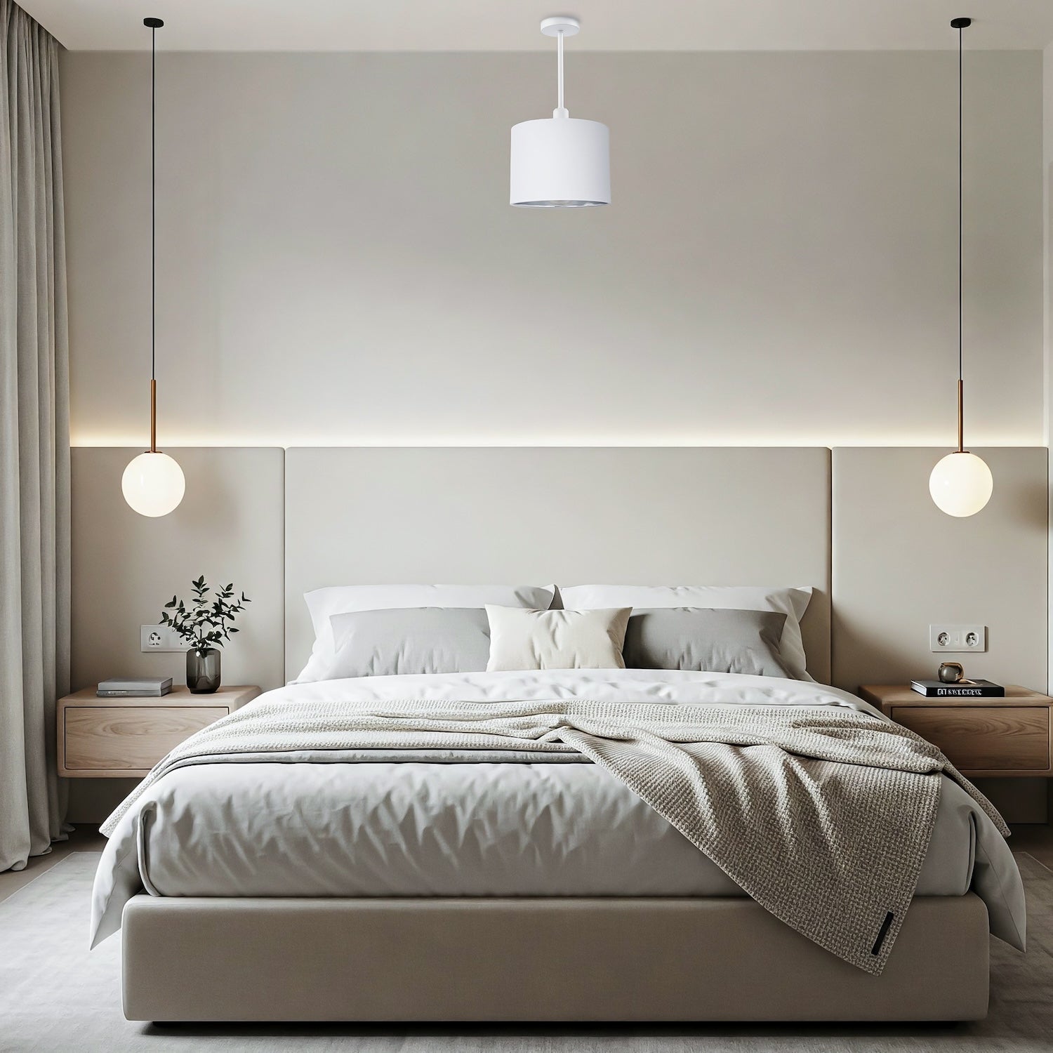 Classic Matte White Ceiling Light Fixture to Showcase Lamp Shades Image 7