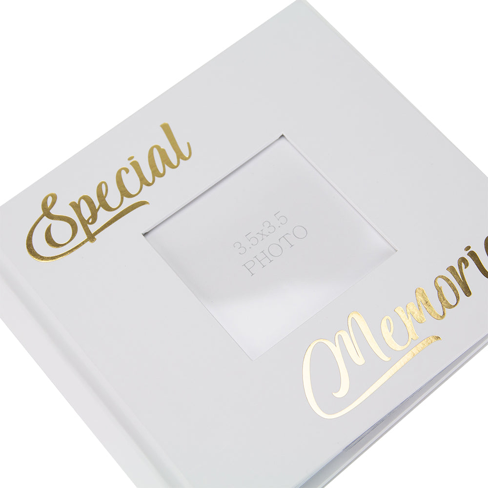 Modern Special Memories Photo Album with Gold Foil Text - Holds 80 4x6 Pictures Image 3