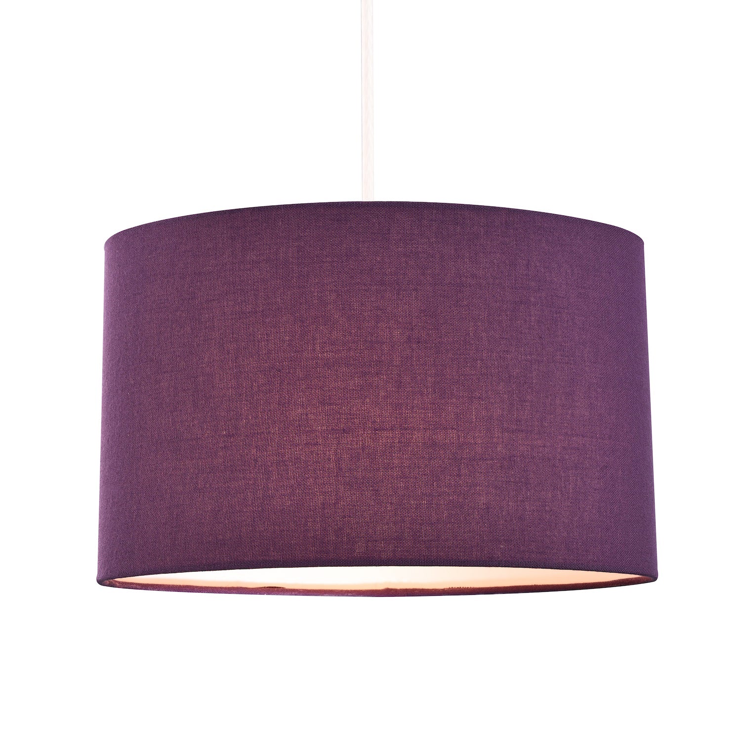 Contemporary and Stylish Vivid Purple Linen Fabric Oval Lamp Shade - 30cm Width Image 2