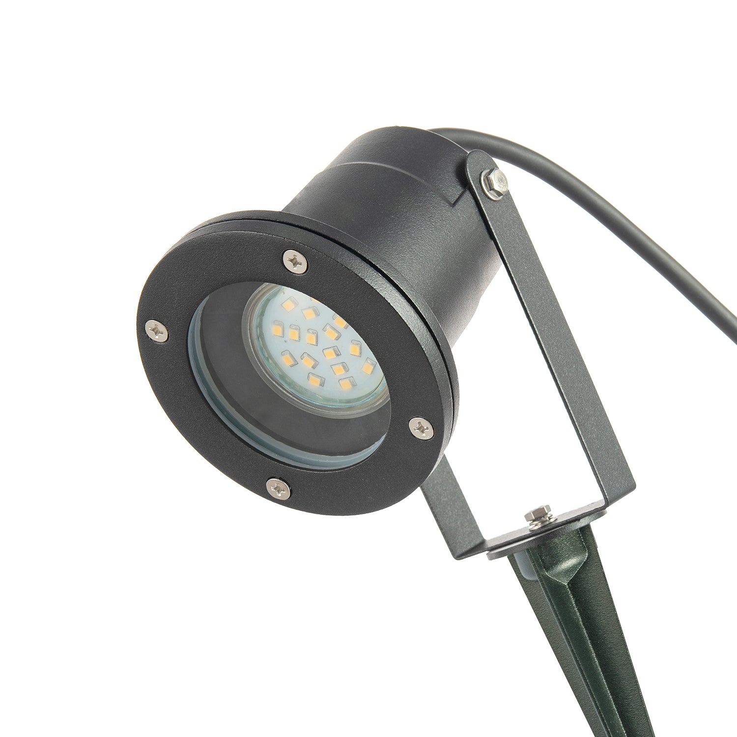 Outdoor Garden 240v Spike Light in Matte Black with 2m Cable and Modern Design Image 3