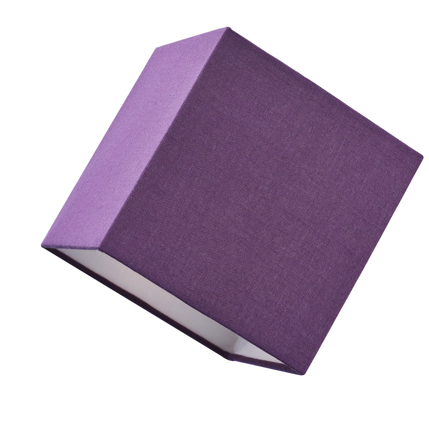 Contemporary and Stylish Vivid Purple Linen Fabric Square 16cm Lamp Shade Image 4