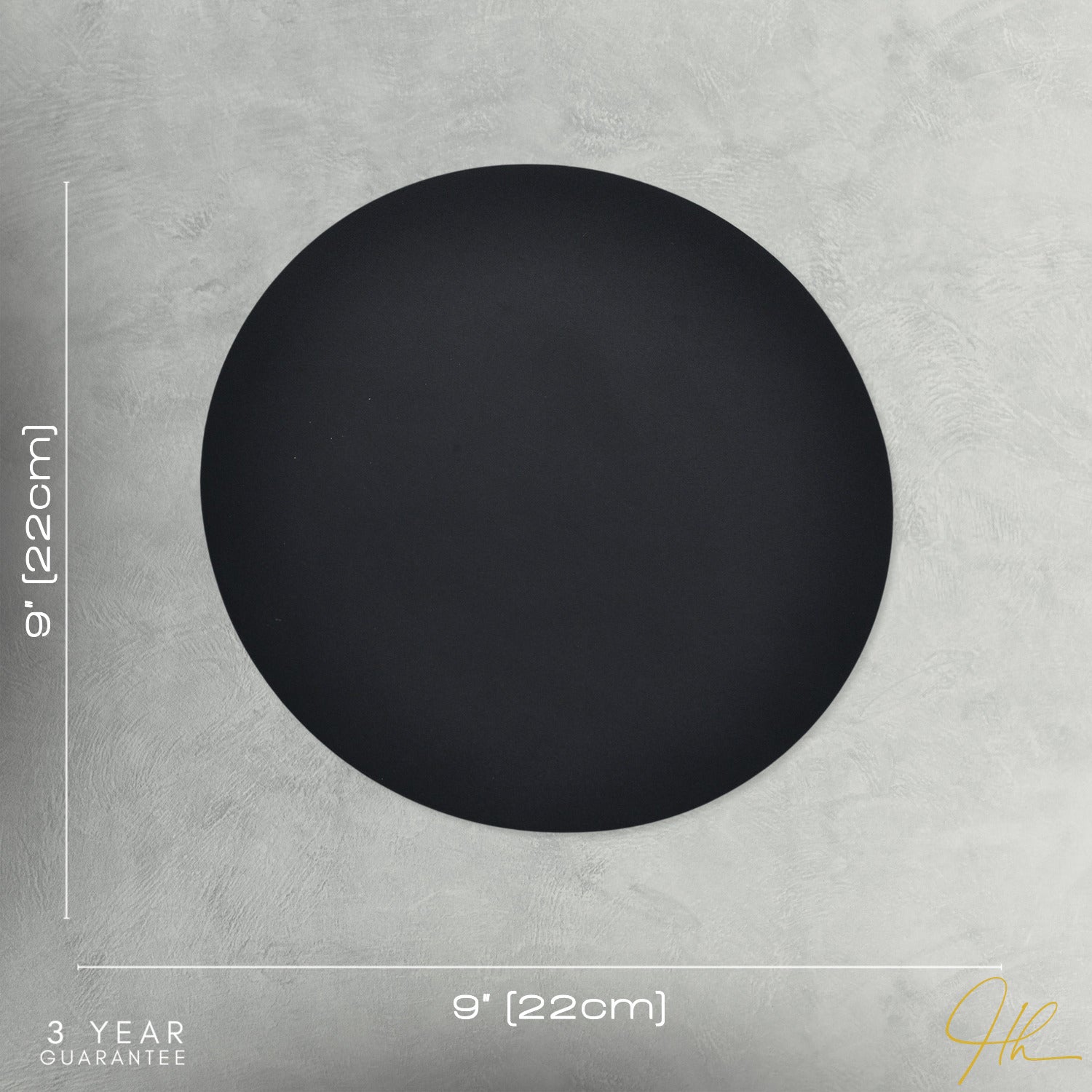 Modern Circular Halo LED Wall Lighting Fitting in Matte Sand Black Image 7