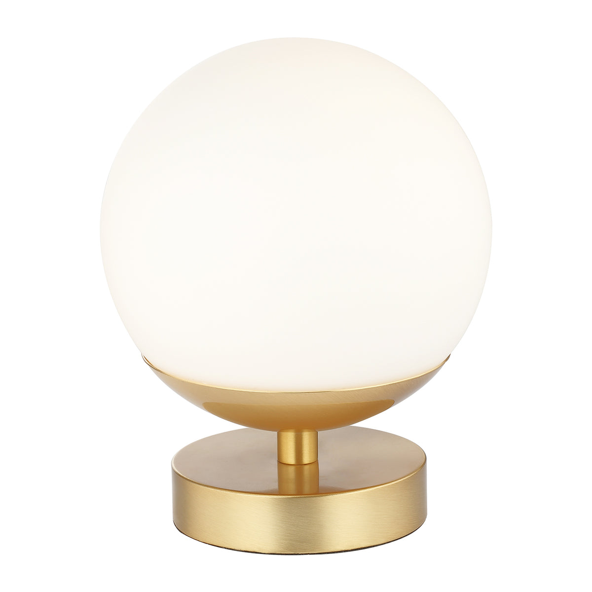 Modern Touch Dimmable LED Globe Glass Table Lamp Brushed Gold Base