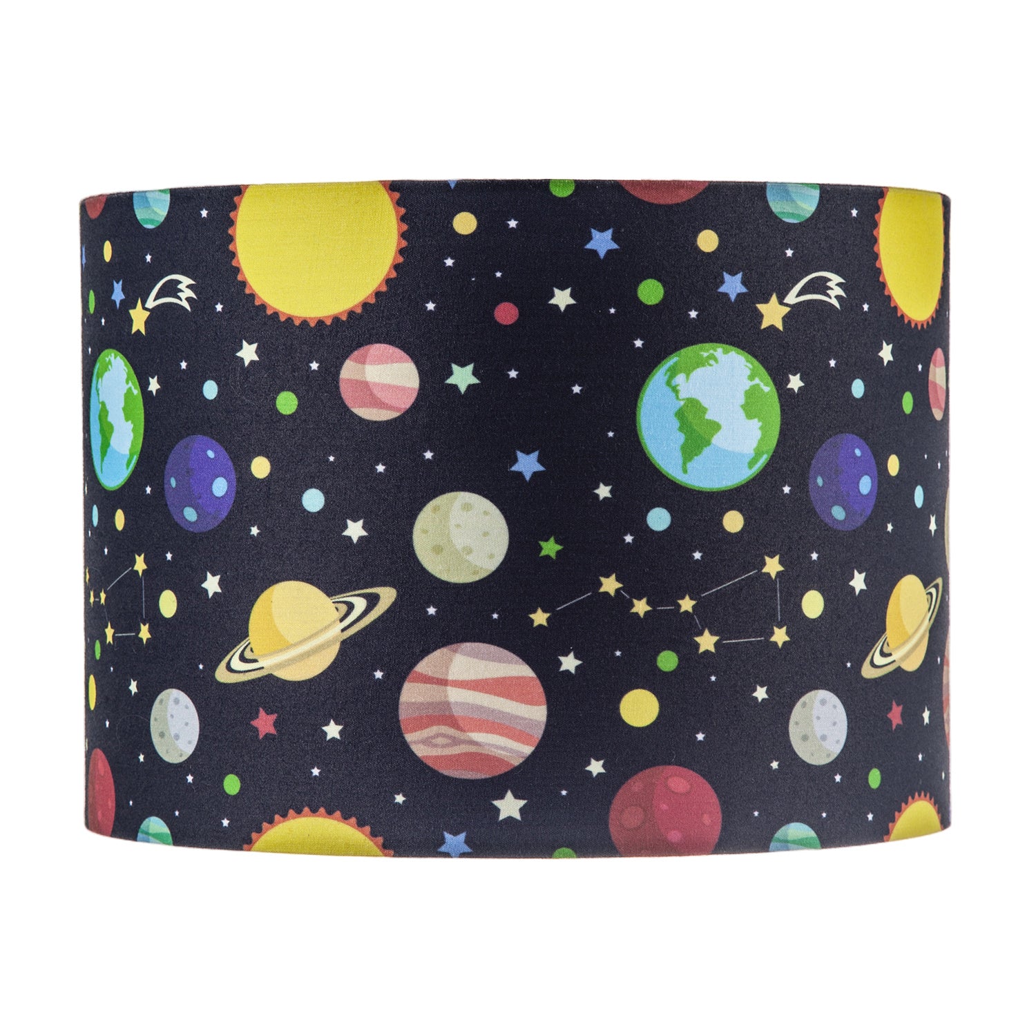 Outer Space Lamp Shade with Colourful Planets Stars and Constellations Image 4