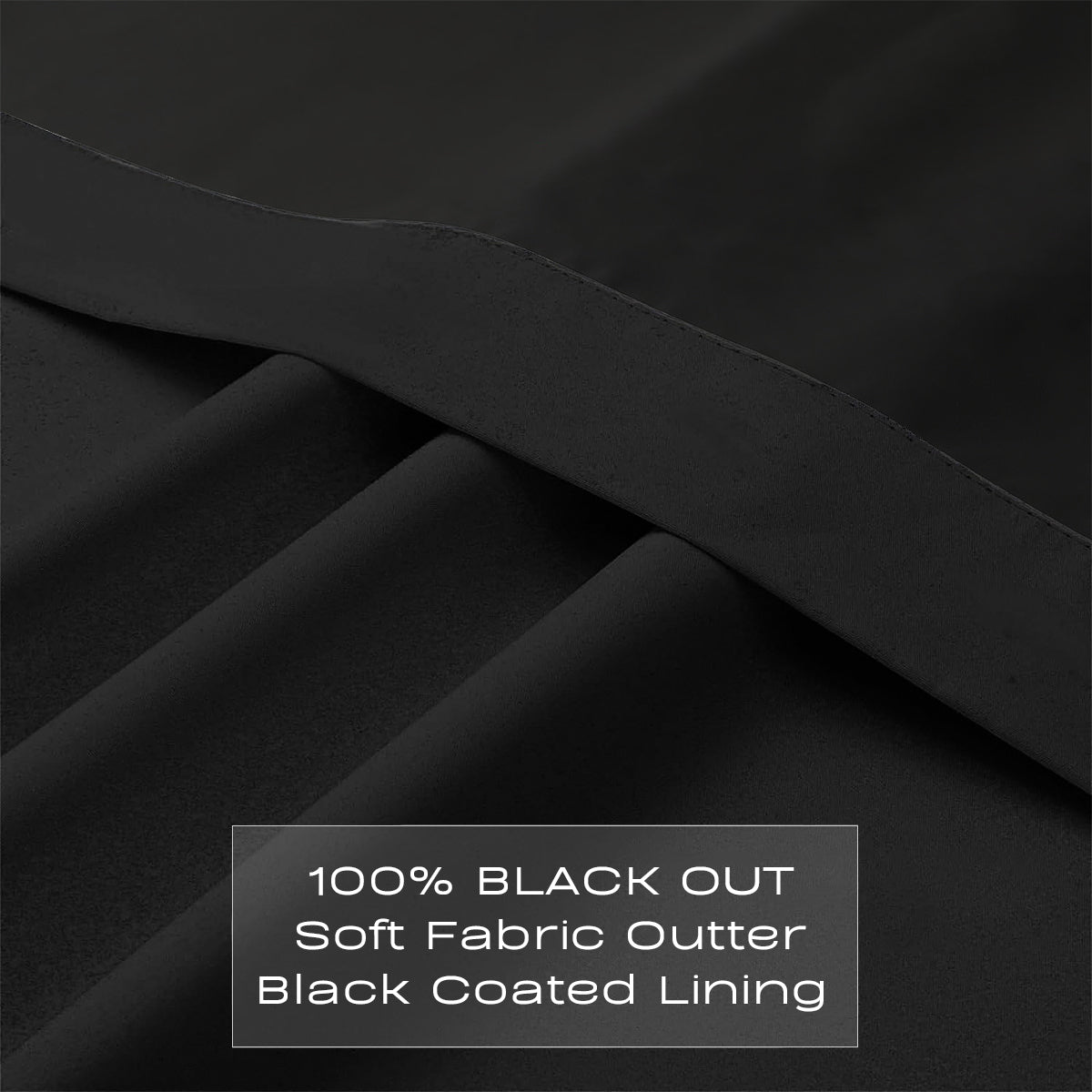 Black Eyelet Total Blackout Thermal Curtains  - 66 x 84 Inch Drop - 2 Panel Image 3