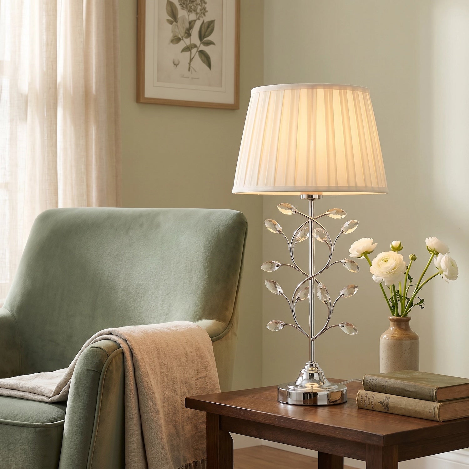Modern Tree Branch Designed Table Lamp Base in Plated Polished Chrome Image 6