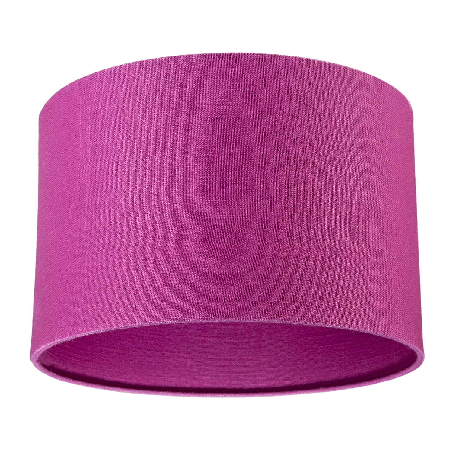 Designer Raspberry rose Textured Linen Fabric Circular Lamp Shade Image 5