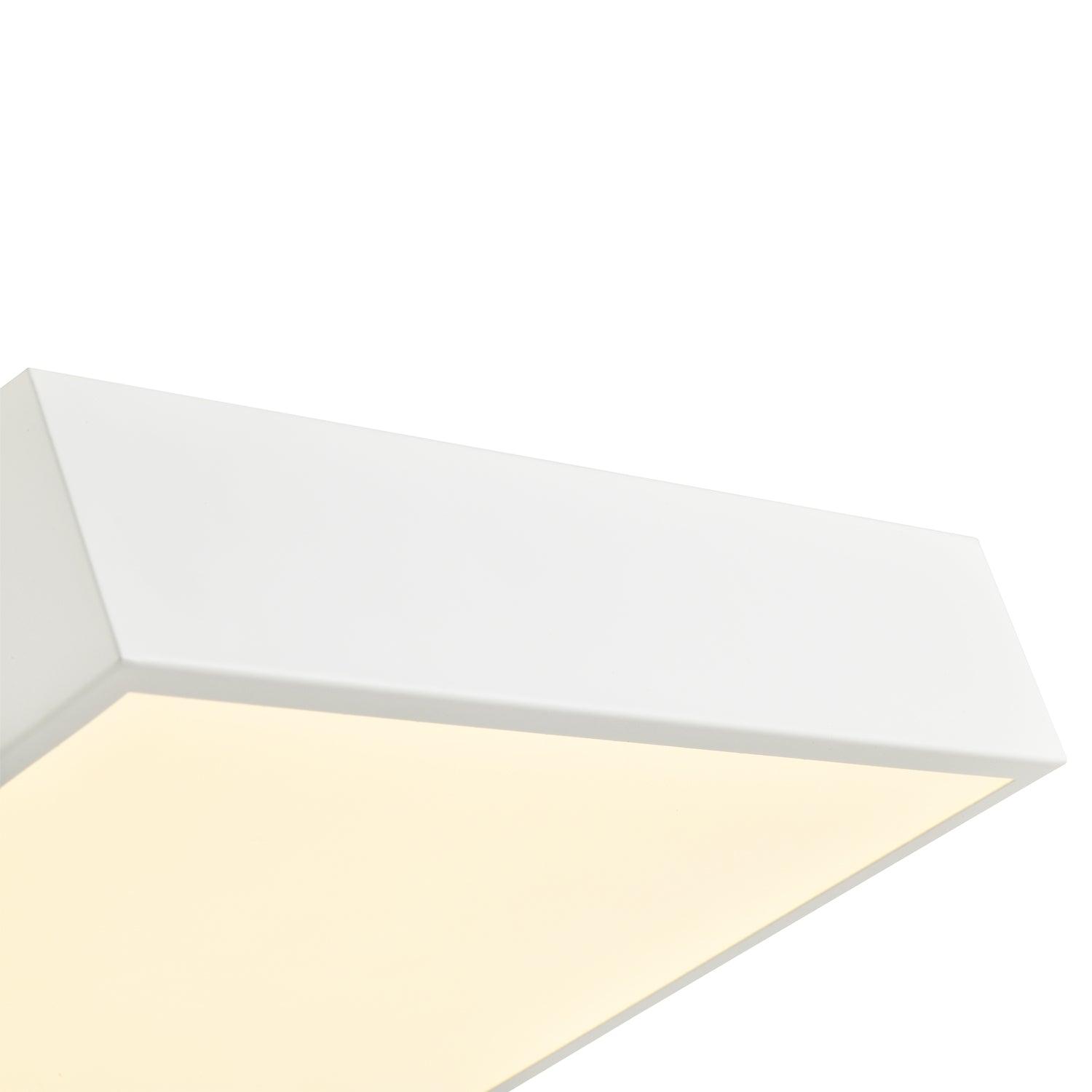 Modern 25w Bright LED Flush Square Ceiling Light in Mat White with Opal Diffuser Image 3