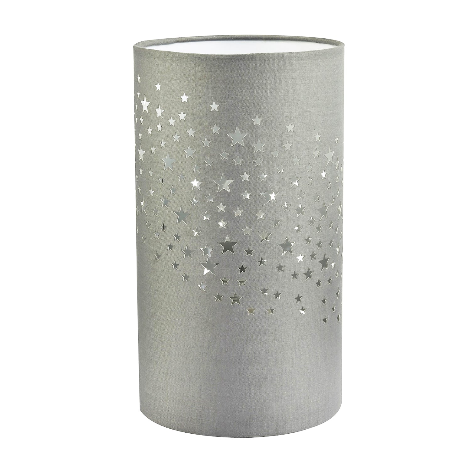 Modern Stars Decorated Children/Kids Medium Grey Cotton Bedside Table Light Image 2