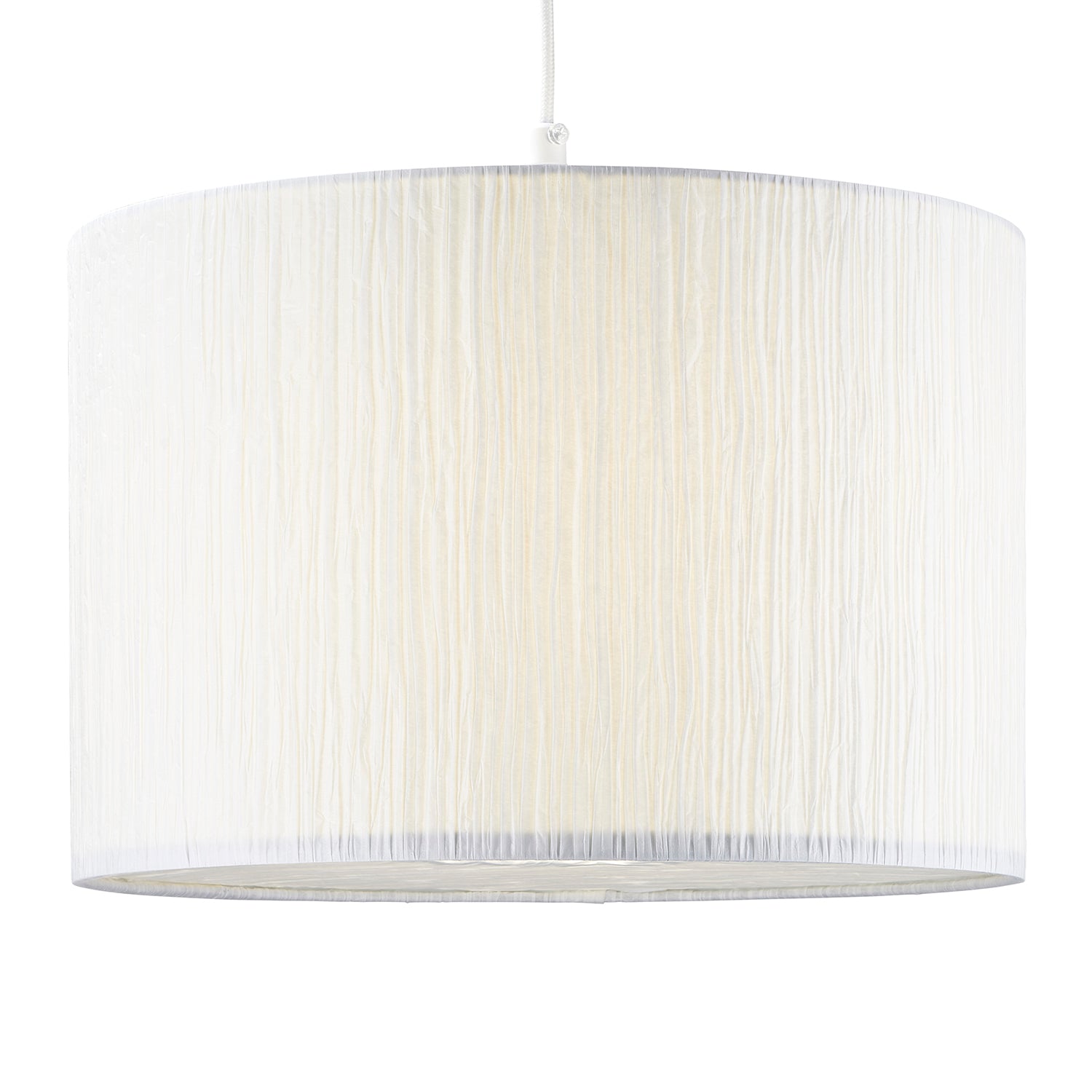 Contemporary and Sleek Pendant Lighting Shade Crafted from Wrinkled White Paper Image 1