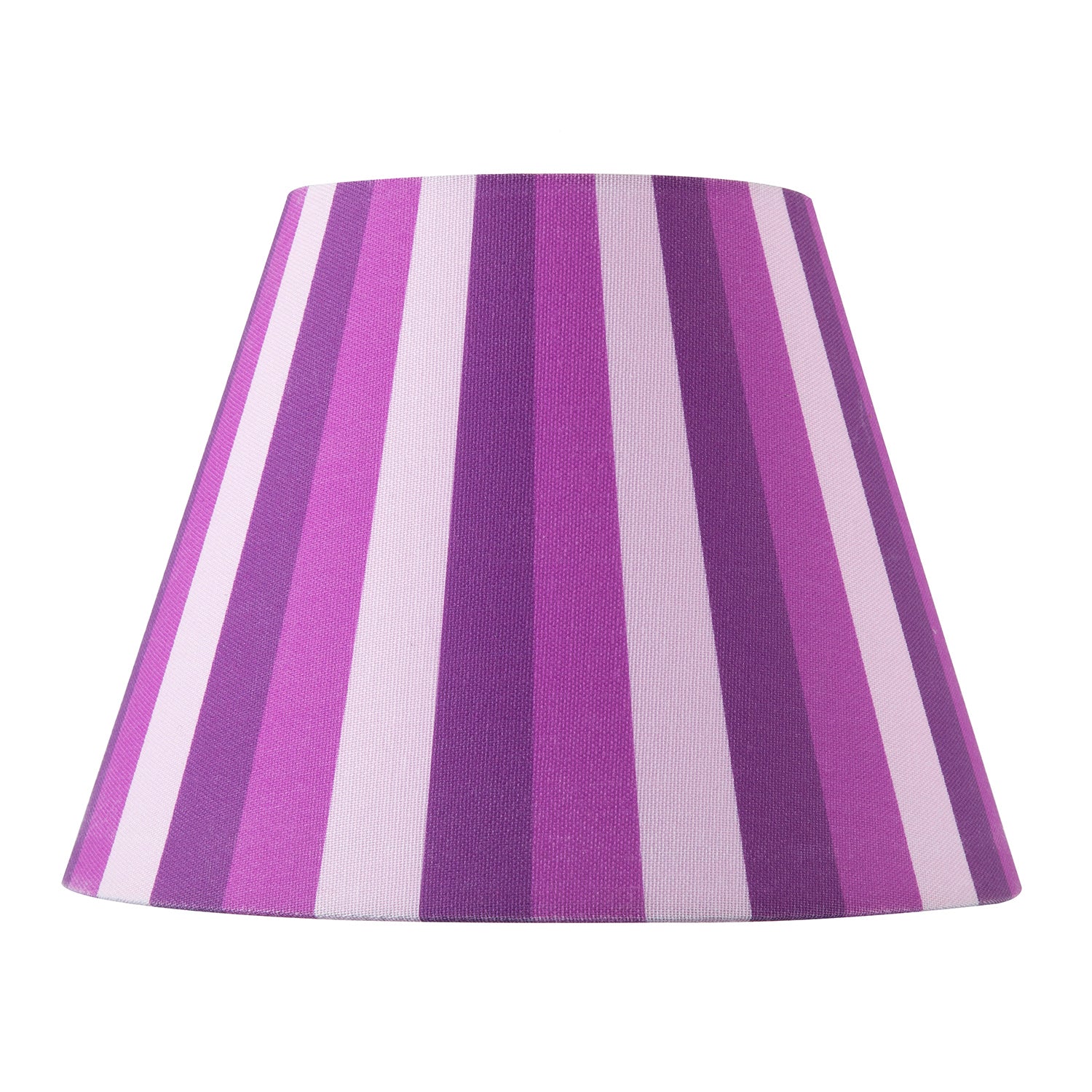 Multi Purple Tone Striped Linen Coolie Lamp Shade with Cotton Inner Image 4