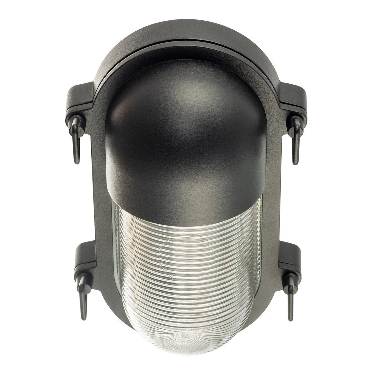 Stylish Industrial Bulkhead Outdoor Wall Light Fitting in Matte Black Image 5