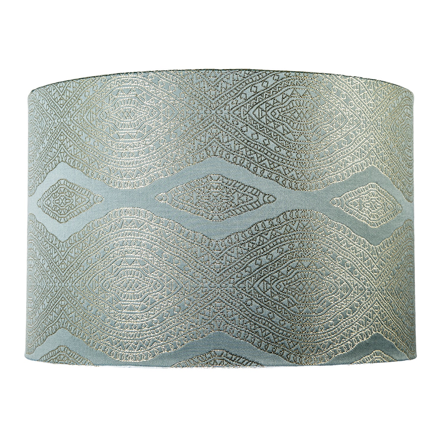 Sophisticated Duck Egg Lamp Shade with Intricate Geometric Pattern Image 5