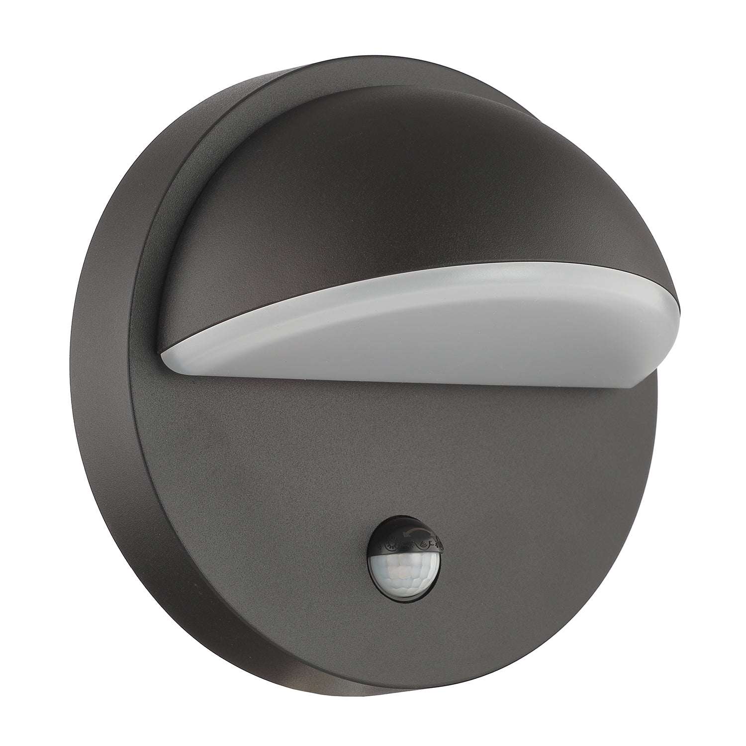 Modern Designer PIR Sensor LED Outdoor Wall Light Fitting with Matt Black Body Image 2