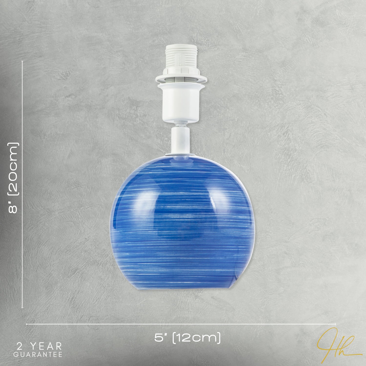 Blue and White Ceramic Gloss Table Lamp Base with Tiltable Lamp Holder Image 7
