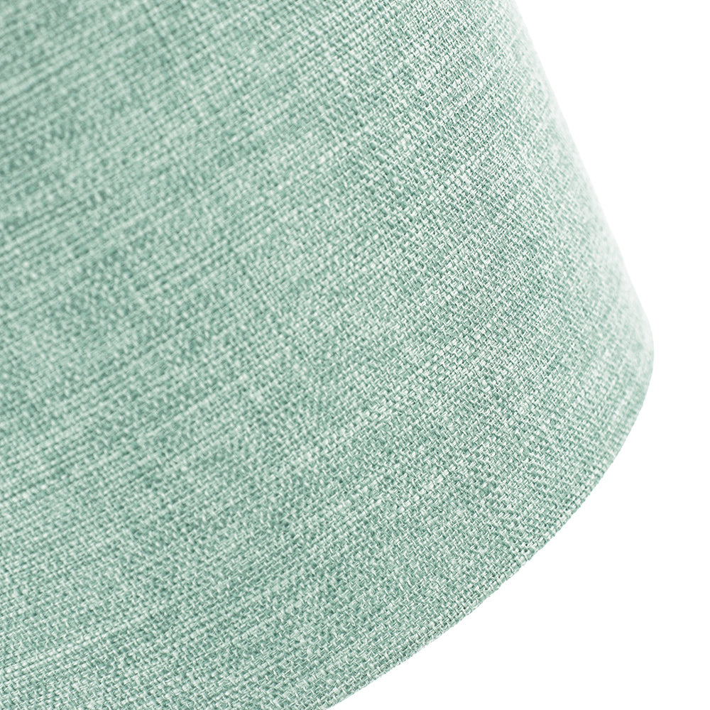 Modern and Elegant Mint Plain Linen Fabric Drum Lamp Shade Maximum Image 4