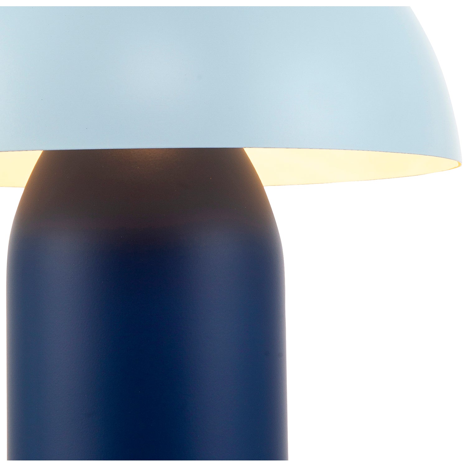 Modern Rechargeable Mushroom Lamp in Two Tone Blue with Touch Button Image 8