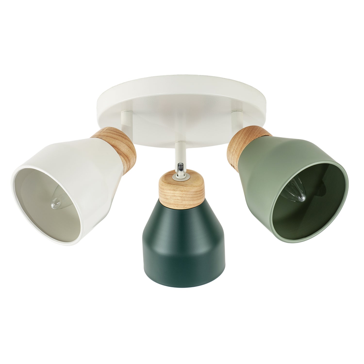 Modern Scandinavian Style Spot Ceiling Light in Olive and Forest Green Image 8