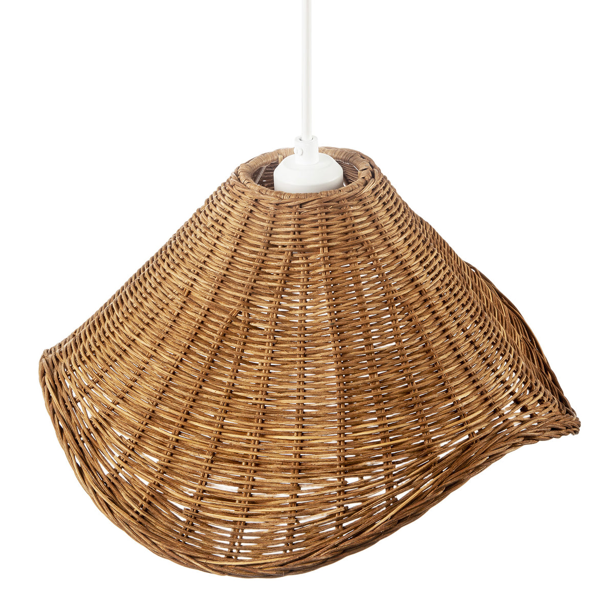 Boho Rustic Style Woven Natural Rattan Pendant Ceiling Lighting Shade Image 3