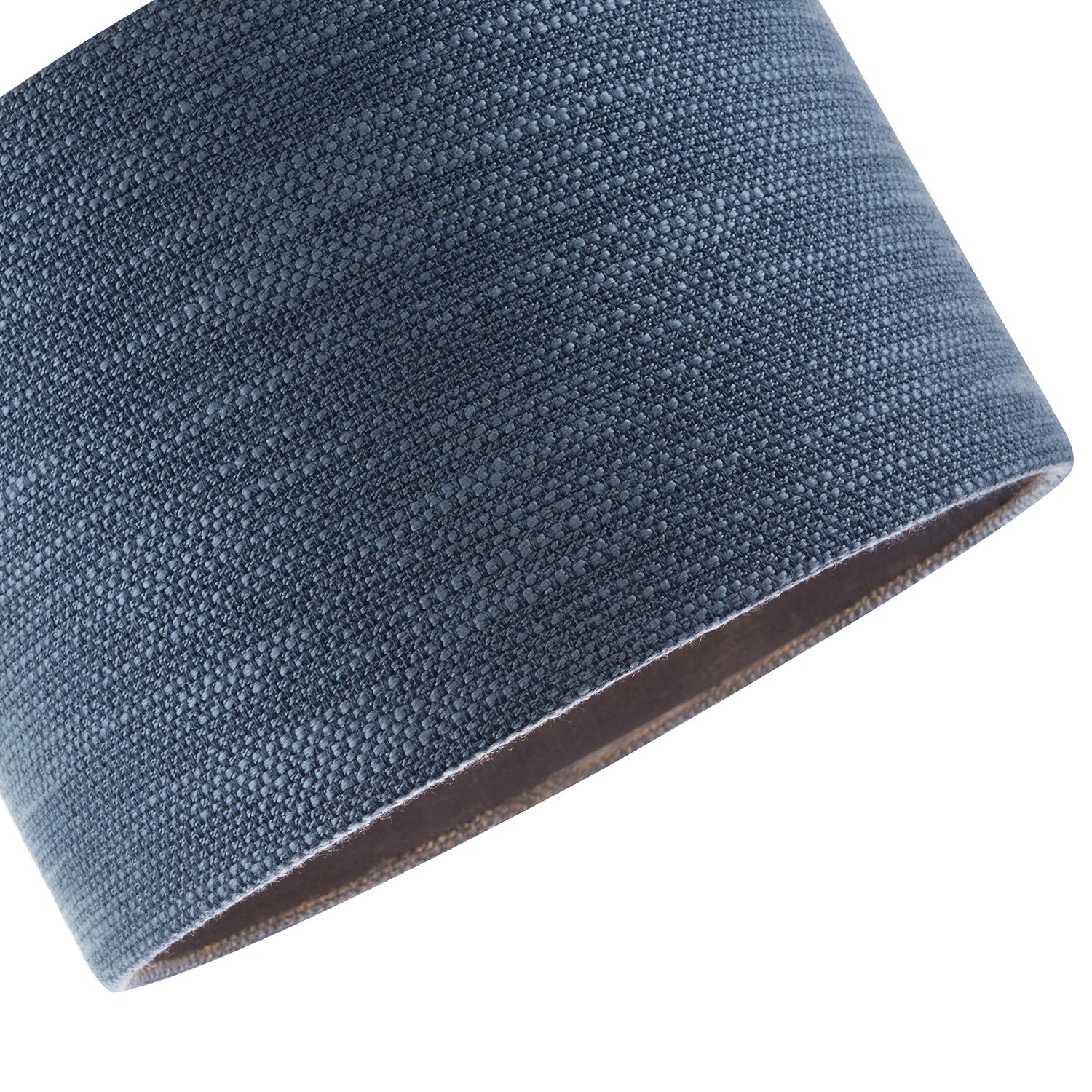 Designer Bobbled and Textured Linen Lamp Shade in Navy Midnight Blue Image 3