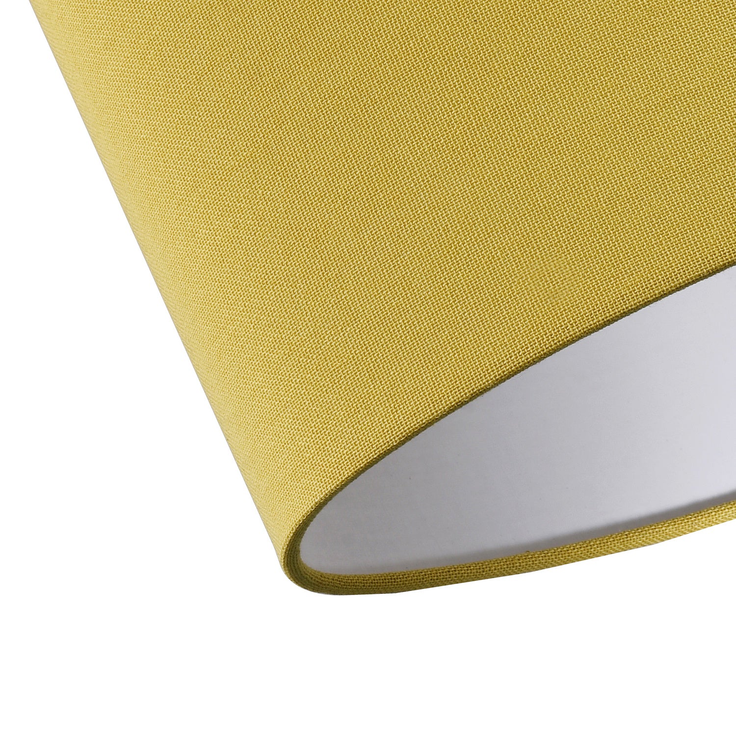 Contemporary and Stylish Mustard Ochre Linen Fabric Tall Cylindrical Lampshade Image 4