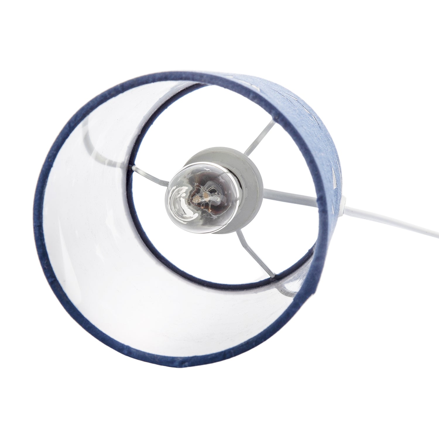 Modern Stars and Moons Children/Kids Midnight Blue Cotton Table Lamp Image 5