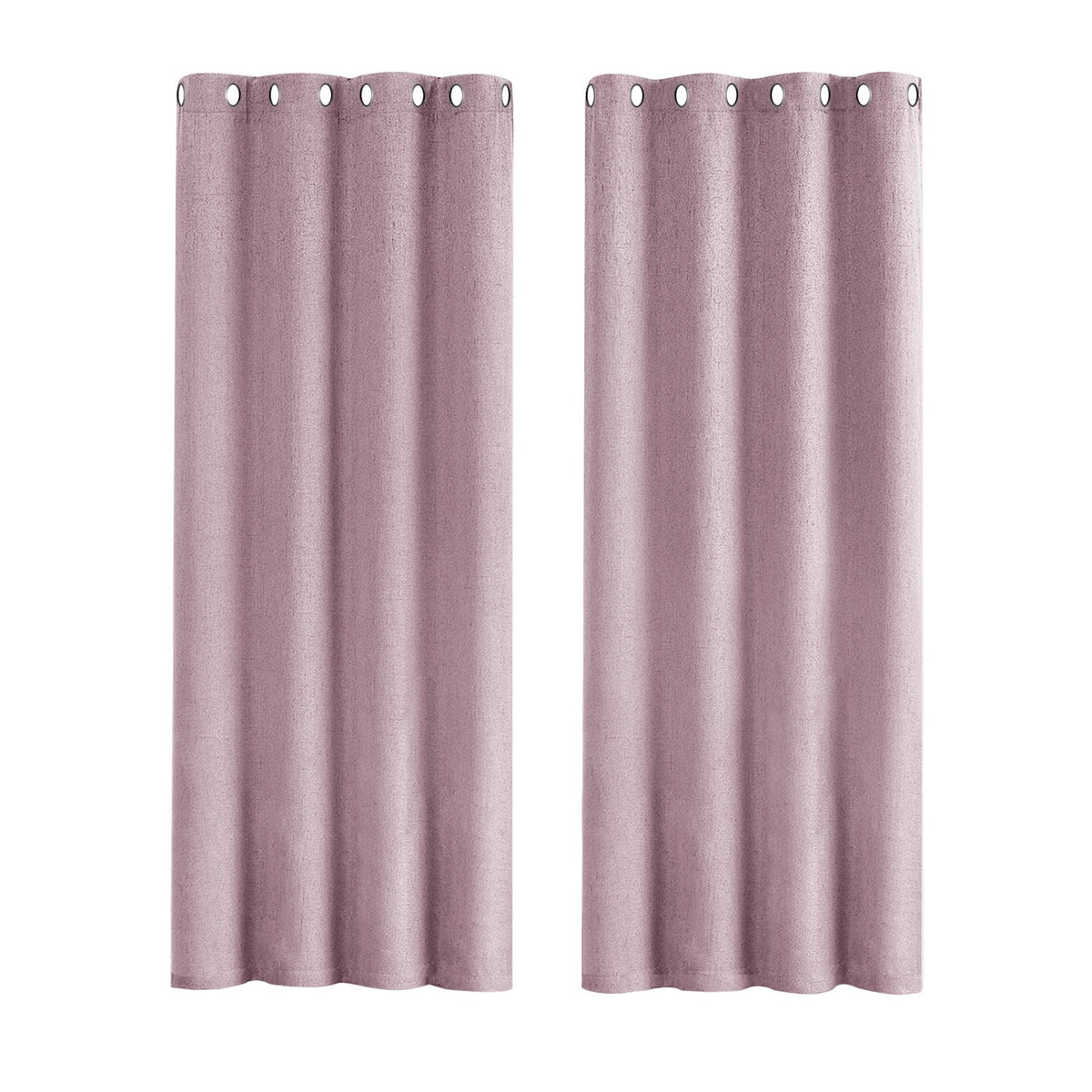 Lilac Lined Blackout Eyelet Curtain Pair 46 x 63 Inch Drop