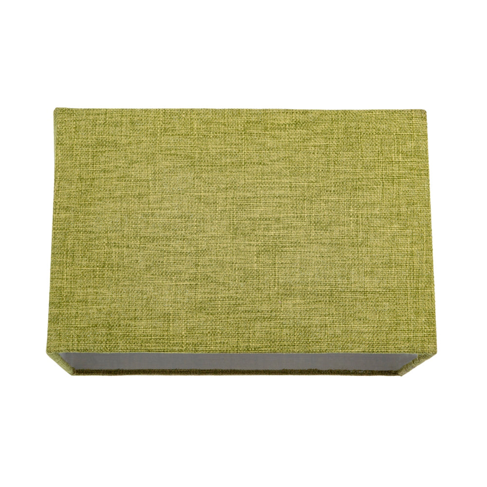 Contemporary and Sleek Olive Linen Fabric Rectangular Lamp Shade 60w Maximum Image 1